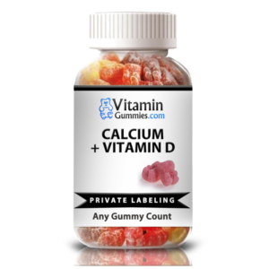 private label calcium + vitamin d gummy supplement