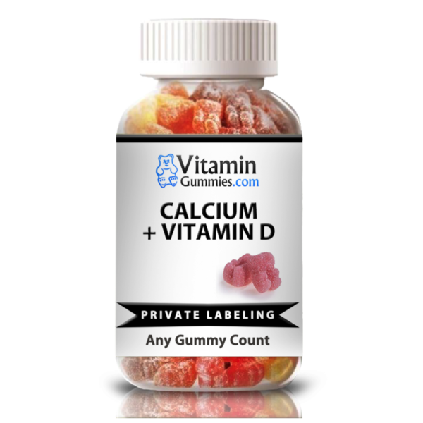 private label calcium + vitamin d gummy supplement
