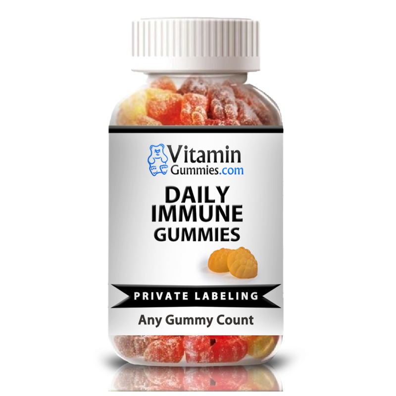 private label daily immune vitamin gummy supplement