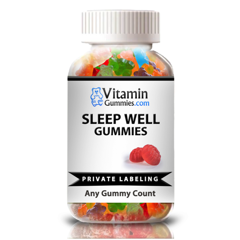private label sleep well vitamin gummy supplement