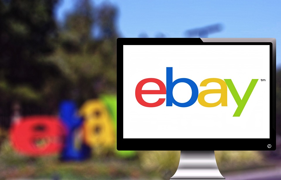 ebay logo on a computer monitor